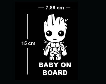 Baby On Board Groot Etsy