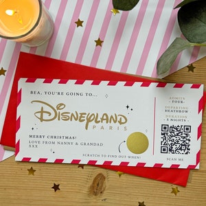 Christmas Disney Surprise Voucher /Disneyland/DisneyWorld/Christmas/Gift/Kids/Present/Ticket/Surprise/Paris/Florida
