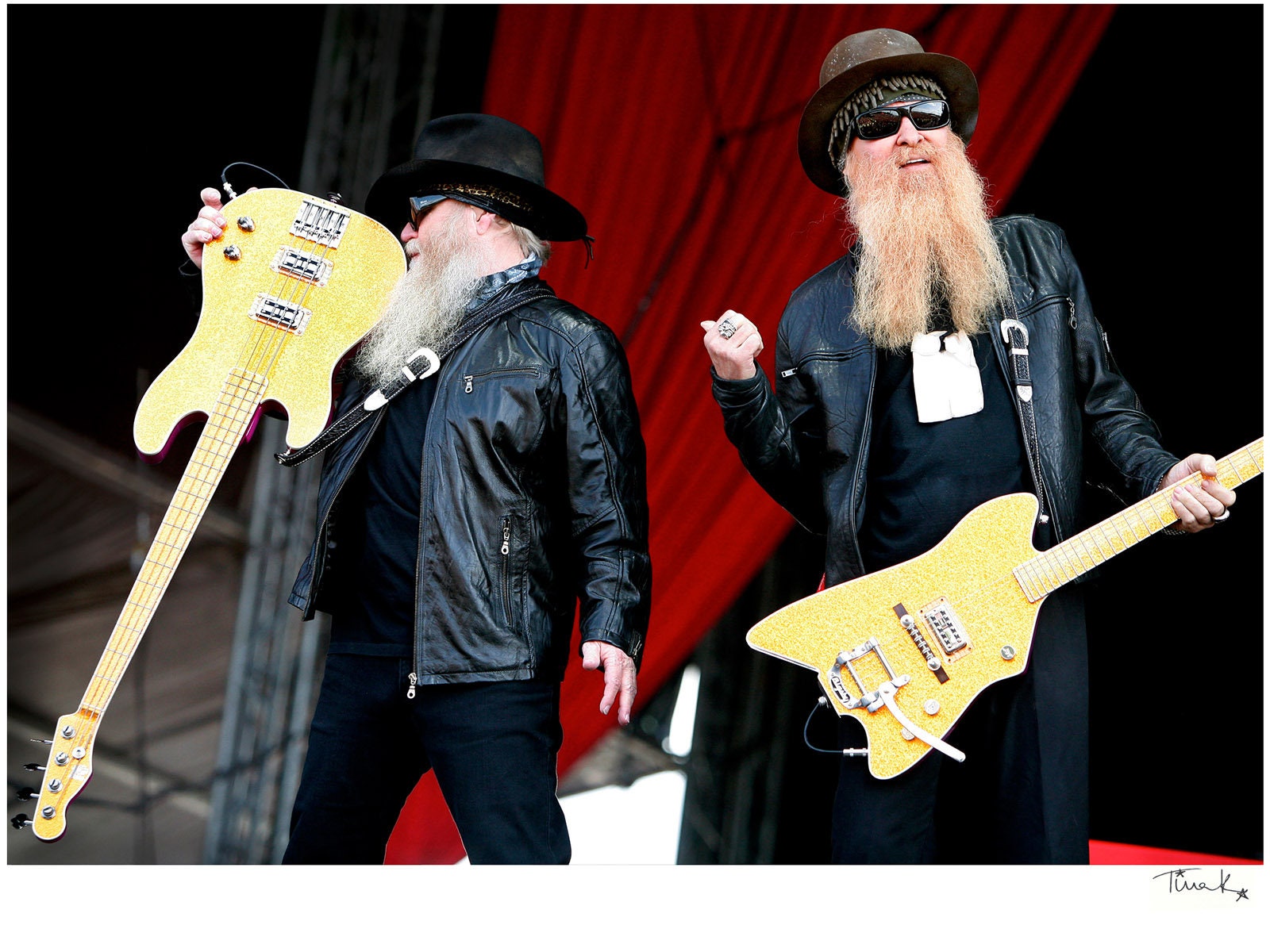 ZZ TOP (2) Dusty Hill Billy Gibbons, Original Photo Print, Classic