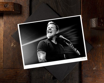 James Hetfield, METALLICA, Greeting Card, A6 Photo Print, Heavy Metal, Hard Rock, Thrash Meta, Metal fan Birthday Card