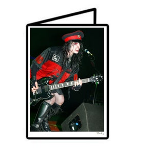 Joey Jordison Slipknot Murderdolls, A6 Grußkarte, Heavy Metal, Schock, Rock, Horror Punk, Geburtstagskarte, signiert vom Fotografen