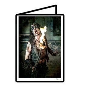 WATAIN, Erik Danielsson A6 handgedruckte Grußkarte, Black Metal, Heavy Metal Geburtstagskarte