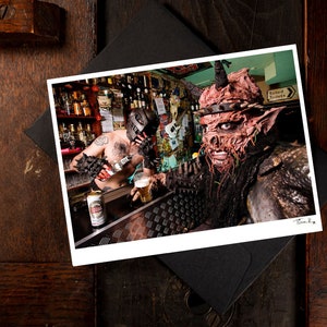 Oderus Urungus, GAWAR A6 Handgedruckte Grußkarte, Heavy Metal, Rock, Punk, Geburtstagskarte