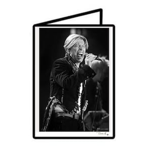DAVID BOWIE A6 Handgedruckte schwarz und weiß Grußkarte, David Jones, Ziggy Stardust Geburtstagskarte
