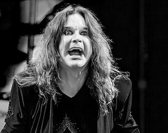 Ozzy Osbourne Photo Print, Black Sabbath, Heavy Metal Rock Poster Print, Wall Art, Signed by Photographer