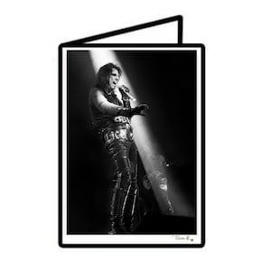 Alice Cooper A6 handbedruckte Grußkarte, Heavy Metal, Rock, Punk, Geburtstagskarte