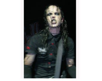 Joey Jordison, Slipknot, Murderdolls, Originaler Fotodruck, Heavy Metal, Nu Metal Fotodruck, Metallwandkunst, Brixton Acadamy 2002