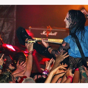Joey Jordison, Slipknot, Murderdolls, Originaler Fotodruck, Heavy Metal, Nu-Metal Fotodruck, Metallwandkunst, Live at The Garage 2002