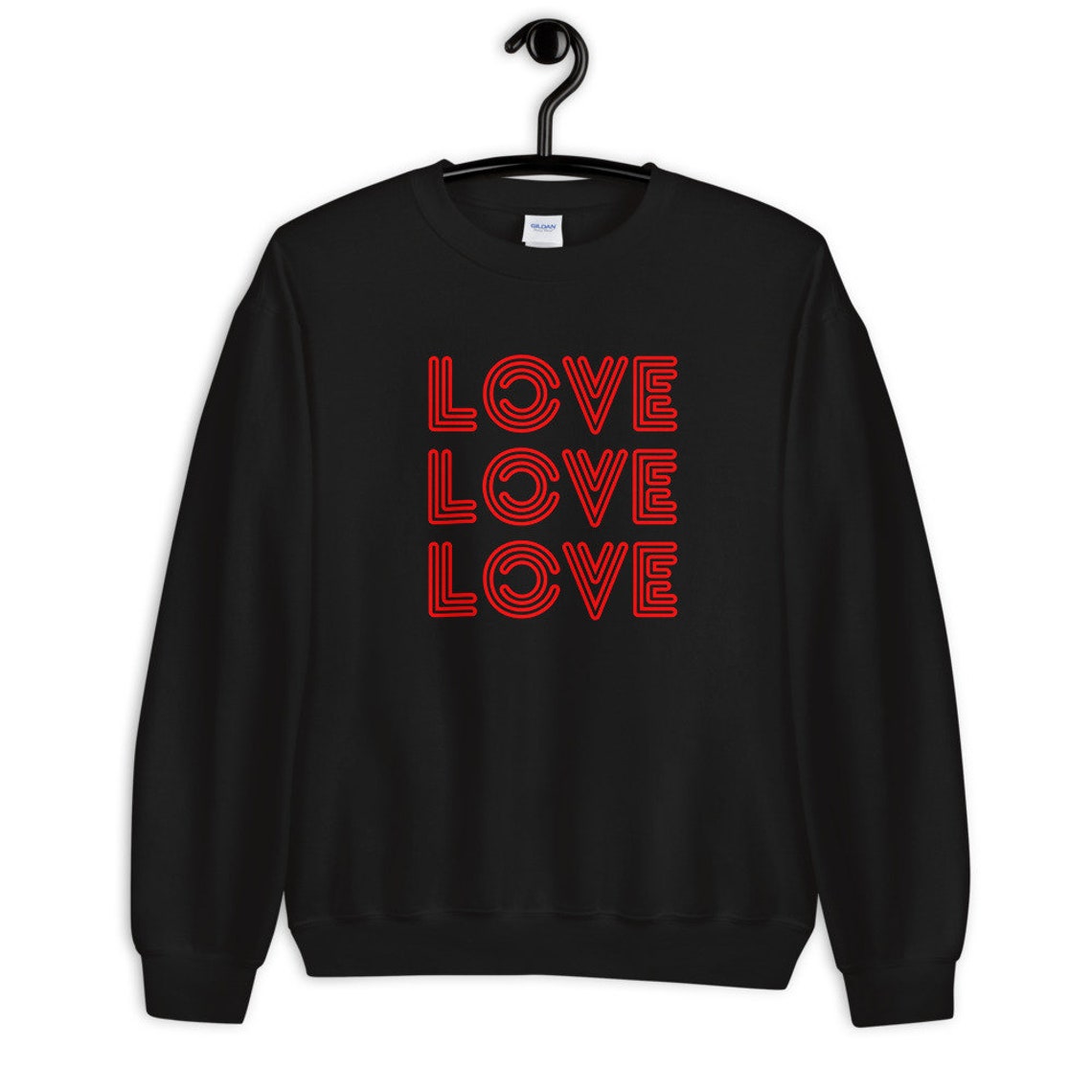 Red Love Love Love Unisex Sweatshirt - Etsy