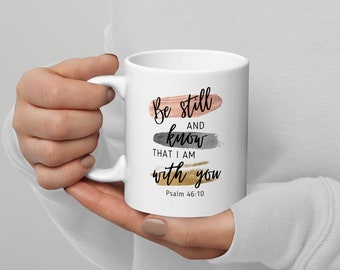 Scrittura Salmo 46:10 Versetto della Bibbia Tazza da caffè Tazza da salmo Tazza da caffè Tazza da scrittura