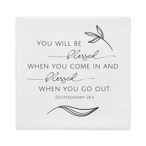 Pillowcase Deuteronomy 28 You will be Blessed Scripture pillowcase Wedding gift Bridal Shower gift Living Room Couch case for pillow