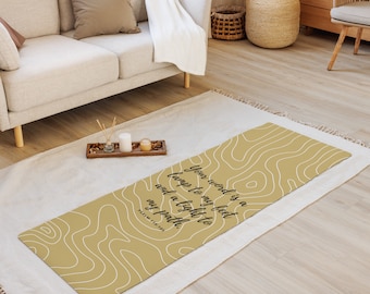 Salmo 119 Tappetino da yoga Lampada ai miei piedi Scrittura Tappetino da yoga Tappetino giallo Esercizio Meditazione Versetto della Bibbia Tappetino da yoga Salmo Tappetino da meditazione Tappetino da meditazione