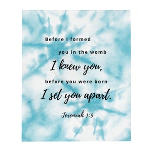 Baby Blanket Bible Verse Scripture Blanket Jeremiah 1:5 Baby Throw Gift