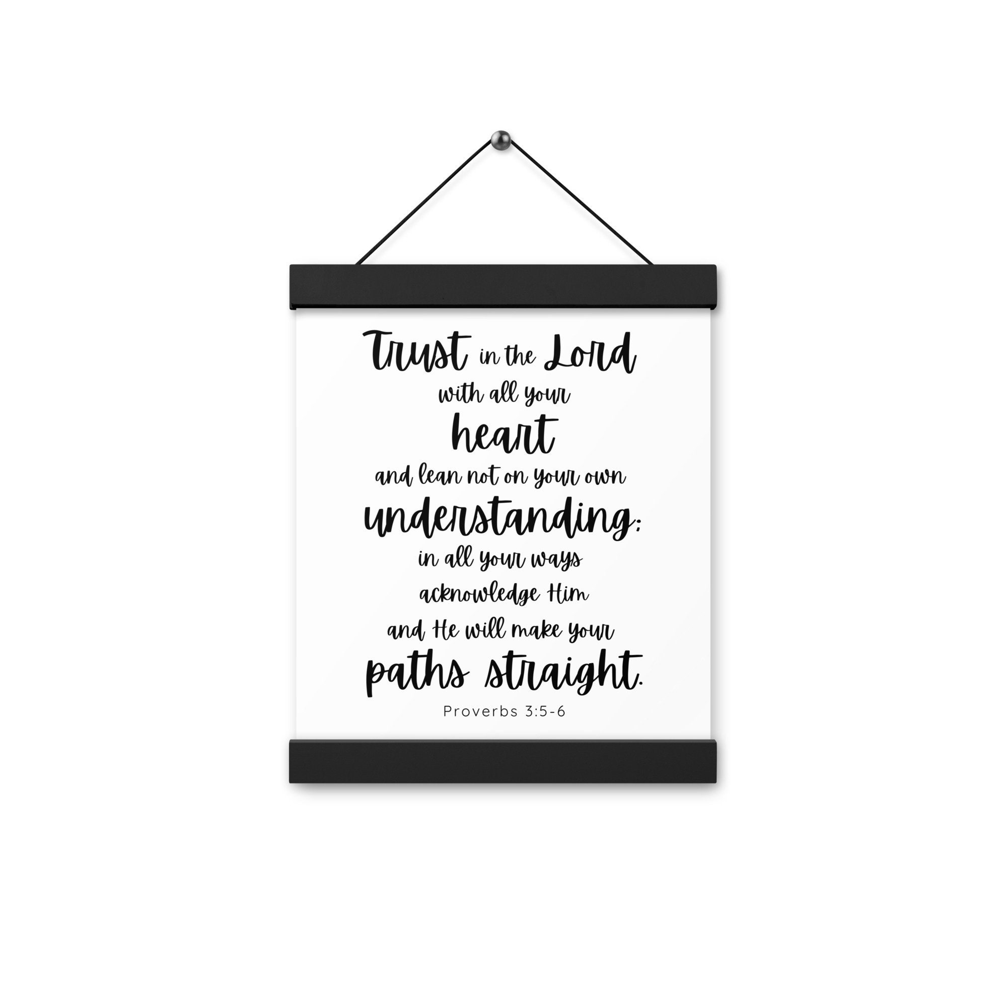 Proverbs Poster Proverbs Wall Hang Proverbs 3:5-6 Trust in the Lord ...