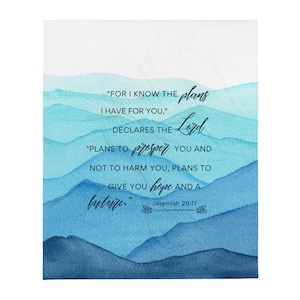 Throw Blanket Jeremiah 29 11 Scripture Blanket Bible Verse Jeremiah 29 Throw