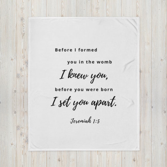 Baby Blanket Bible Verse Blanket Scripture Blanket Jeremiah Etsy