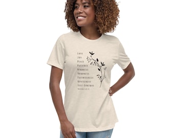 Galati 5:22 Frutti dello Spirito Camicia Scrittura Regalo Amore Pazienza Gioia Pace Gentilezza Bontà Fedeltà Dolcezza Versetto della Bibbia Camicia