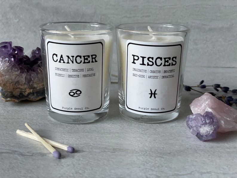 Astrology Candle Zodiac Sign Candle Horoscope Birthday Etsy