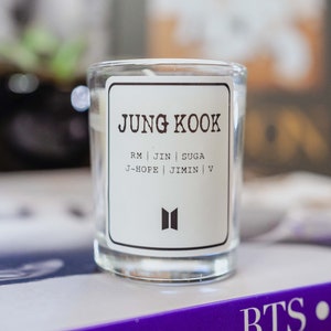 BTS Jung Kook Candle | BTS Jungkook Candle, 2oz, 3&quot;H x 2&quot;W | BTS Candle