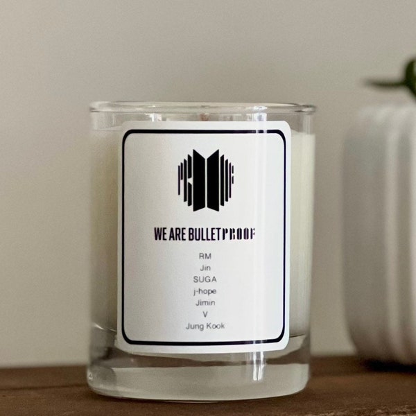 Special Edition BTS Proof Candle | BTS Bulletproof Candle, 2oz, 3"H x 2"W | BTS Candle