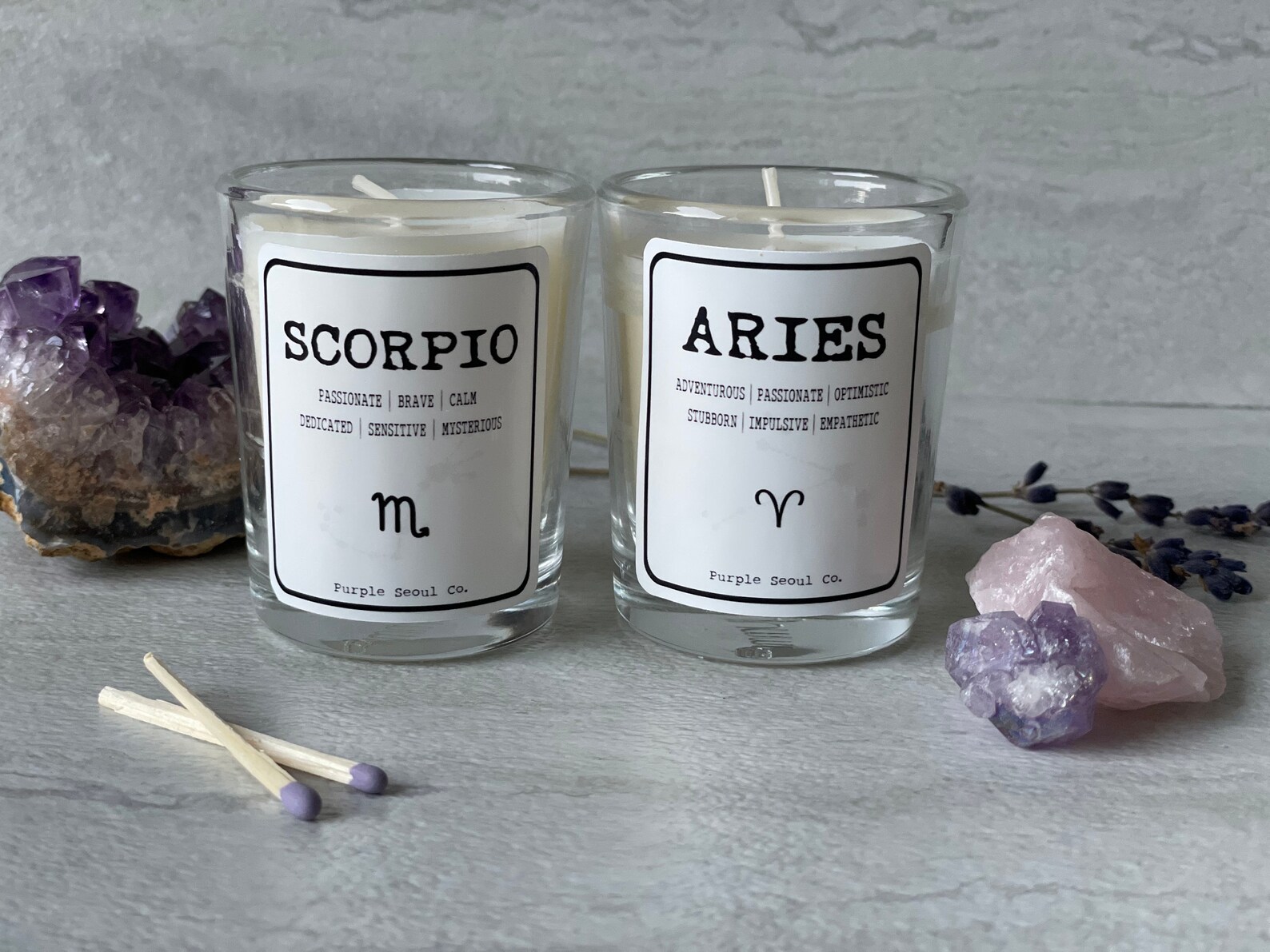 Astrology Candle Zodiac Sign Candle Horoscope Birthday Etsy