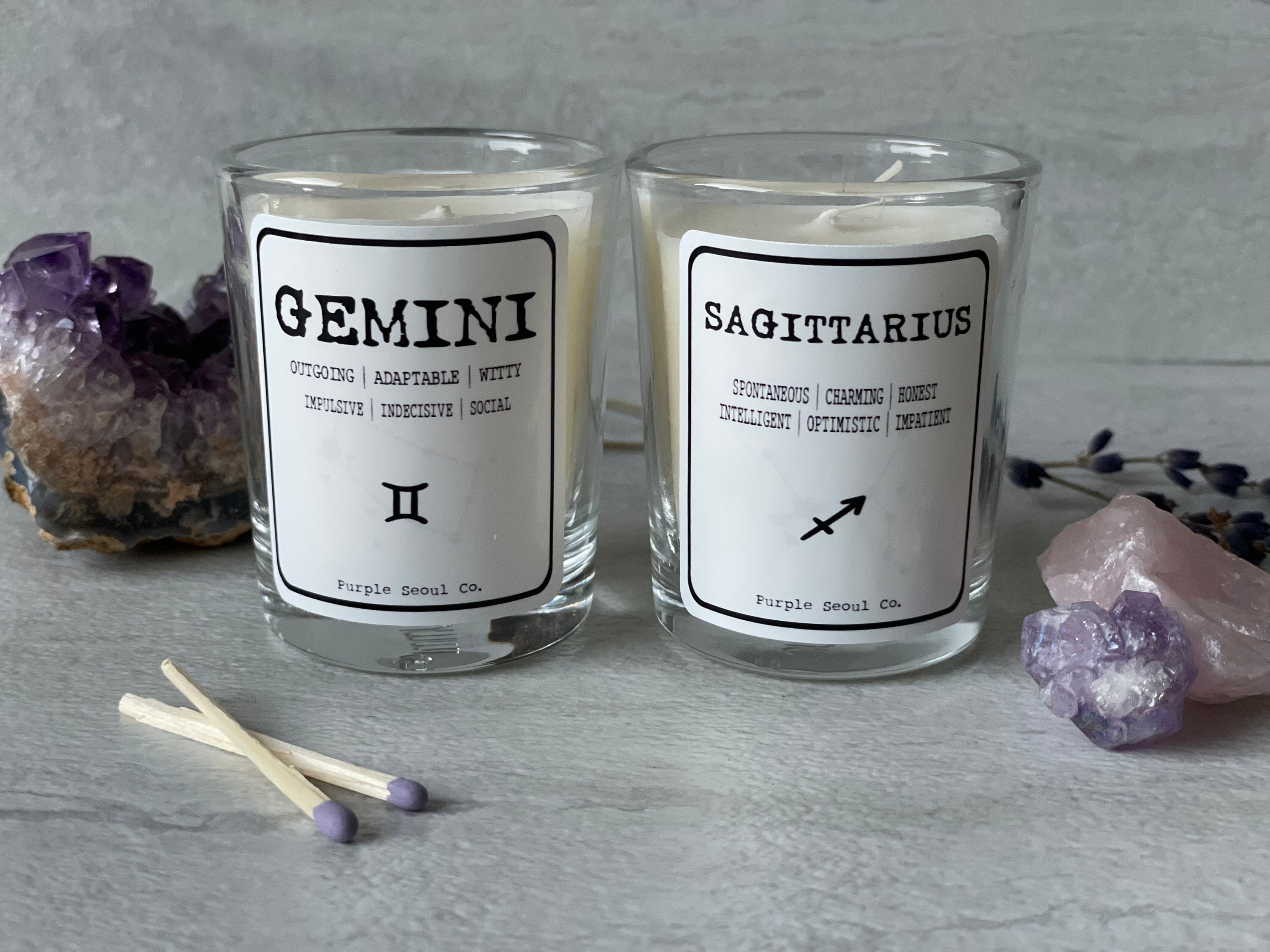 Astrology Candle Zodiac Sign Candle Horoscope Birthday Etsy