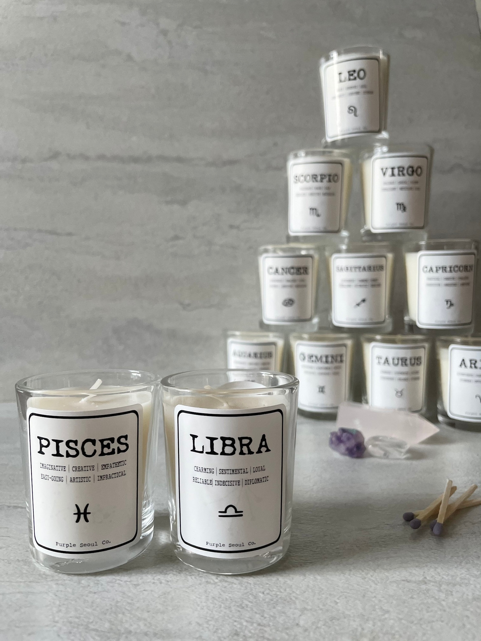 Astrology Candle Zodiac Sign Candle Horoscope Birthday Etsy