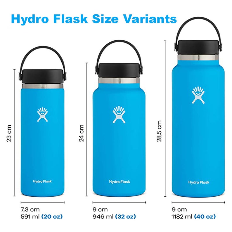 Ombre Hydro Flask Blue Teal 32oz and 40oz Laser Engraved Etsy
