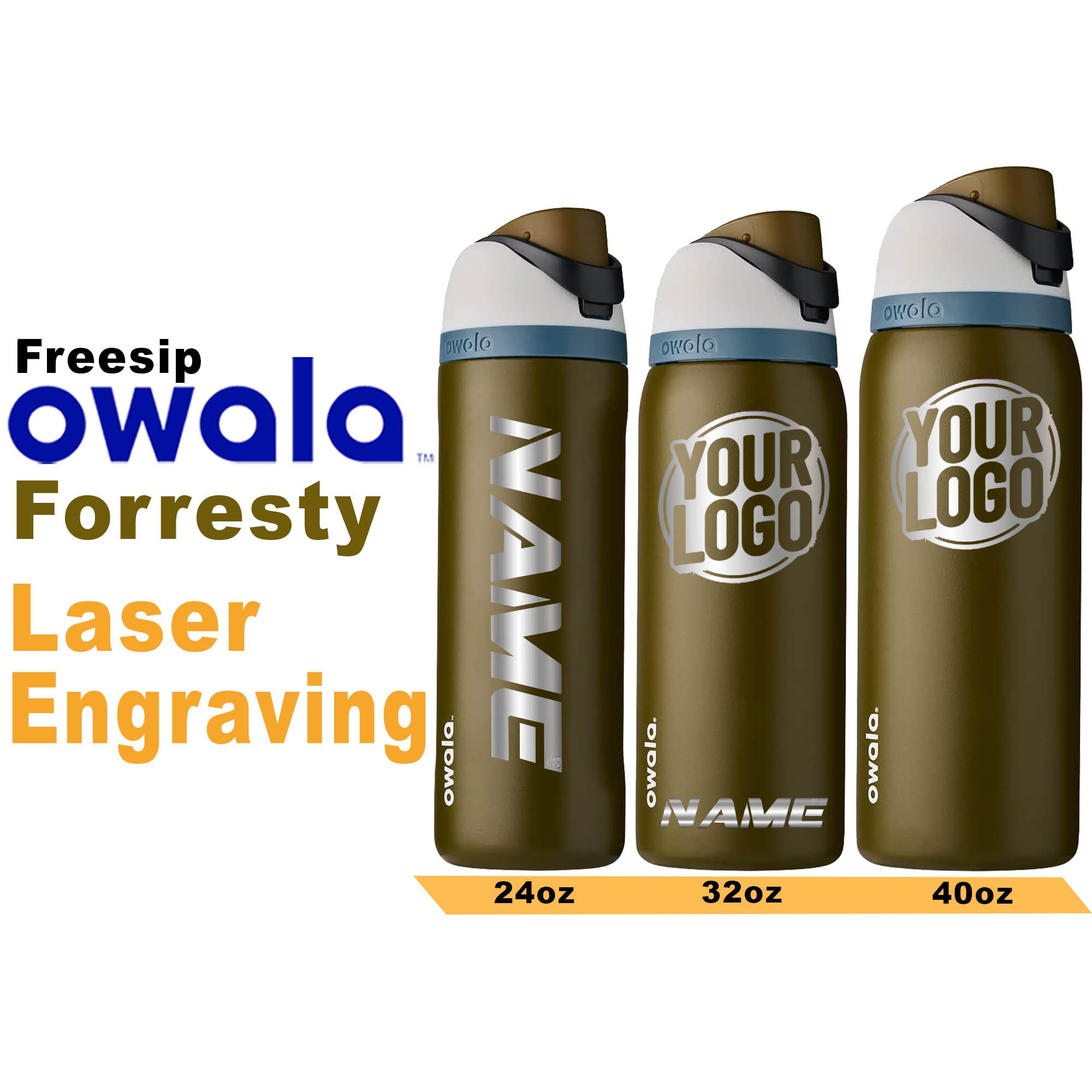 32 OZ Owala – Woodfire Design