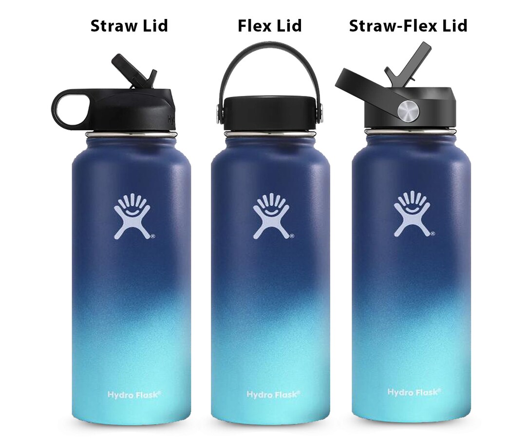 Ombre Hydro Flask Blue Teal 32oz and 40oz Laser Engraved Etsy