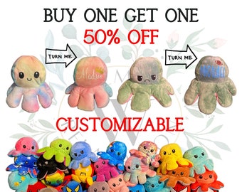 Customizable Name Shape Design Reversible Octopus Plush Toy - Etsy Customizable Name Shape Design Reversible Octopus Plush Toy - Etsy