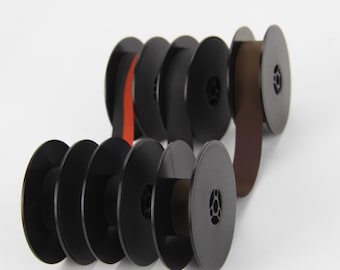 Cinta para máquina de escribir, carrete de 2 pulgadas, tinta negra o roja/negra