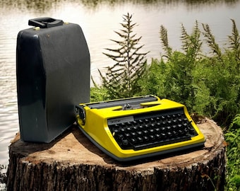 Yellow Brother Typewriter - Fully Functional Vintage Manual Typewriter