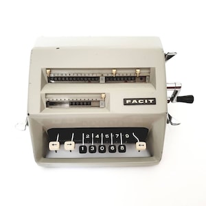 Facit Vintage Mechanical Calculator | Retro Desk Accessory | Antique Adding Machine | 1960s Office Nostalgia Decor