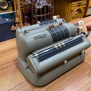 Walther Model Calculator, Vintage Mechanical Adding Machine, Retro Office Accessory, Mid-Century Desk Decor, Antique Calculator