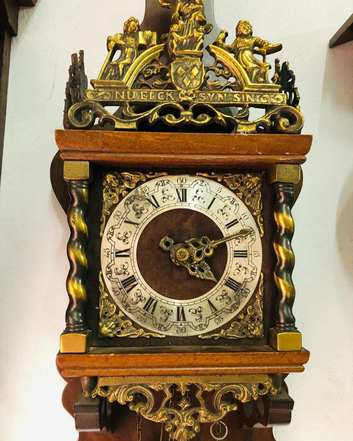 Hand painted antique pendulum Dutch clock Etsy