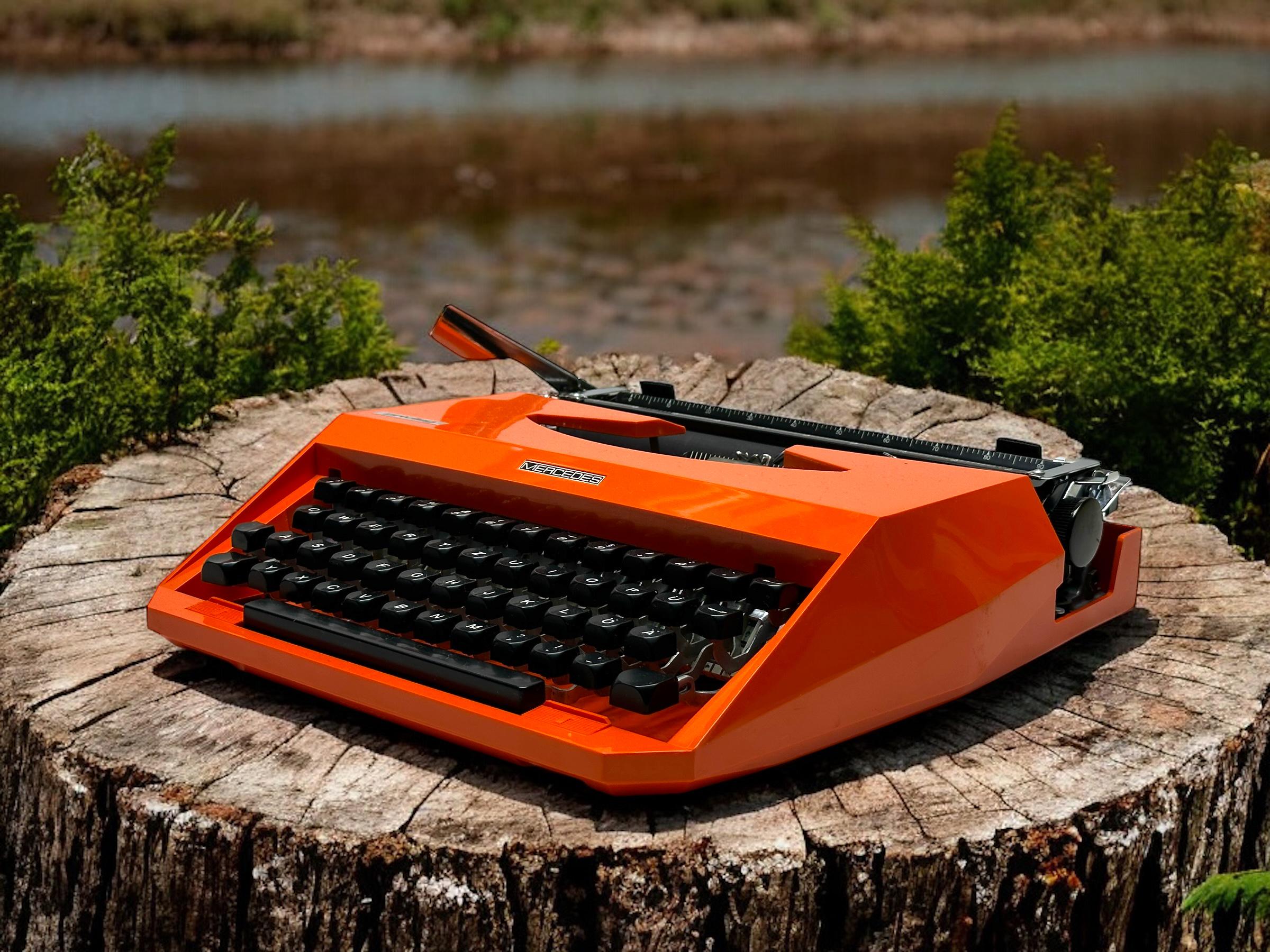 Typewriter Add Mercedes Red Typewriter - Vintage Manual, Fully Functional - Etsy