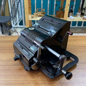 1900s Brunsviga Calculator - Retro Mechanical Office Tool - Vintage Desk Gadget - Antique Home Office Decoration