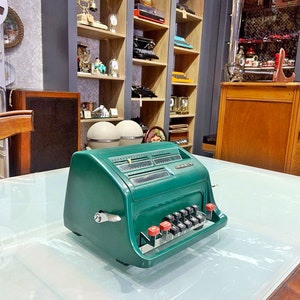 Classic Facit Mechanical Calculator - Vintage Office Nostalgia - Retro Desk Accessory - Antique Math Tool - 1960s Home Office Decoration