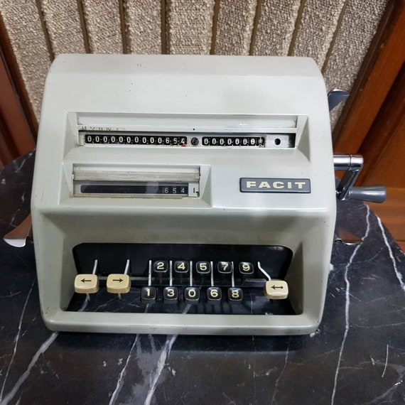 Calculadora Facit Vintage Máquina sumadora mecánica clásica - Etsy España