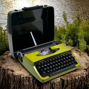 Brother Premium Green Typewriter - Vintage Manual Typewriter | Fully Functional Retro Decor | Luxury Gift for Writers and Collectors