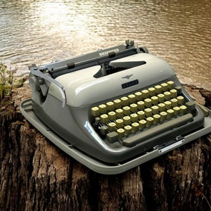 Adler Office Typewriter - Full-Size Manual Typewriter, Perfect Office Gift, Functional Vintage Decor for Professionals & Collectors