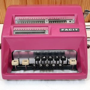 Antique Facit Mechanical Calculator - Classic 1960s Office Accessory - Vintage Desk Tool - Nostalgic Home Office Decor - Retro Math Gadget