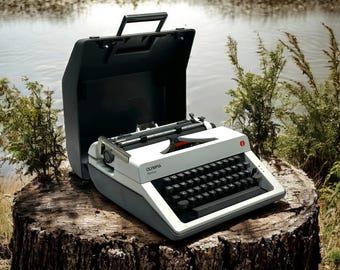 Antique Olympia Monica Typewriter – Classic Manual Writer's Gift