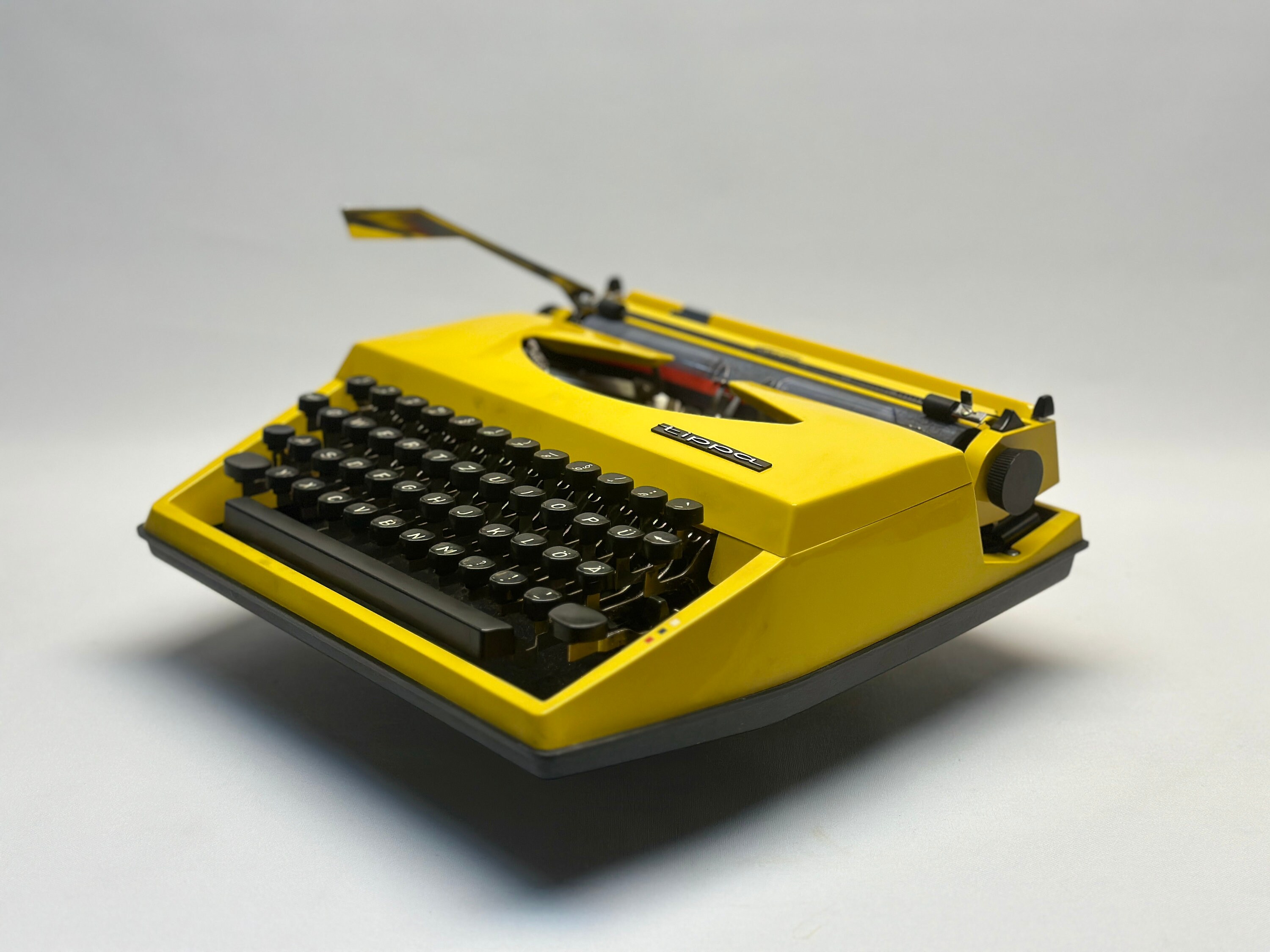 Adler Tippa Yellow Typewriter With Black Keyboard & Case - Etsy