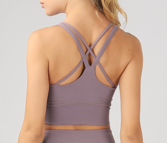 Women Yoga Gym Strappy Crisscross Sports Bralette 