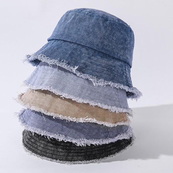 Denim Bucket Hat Etsy