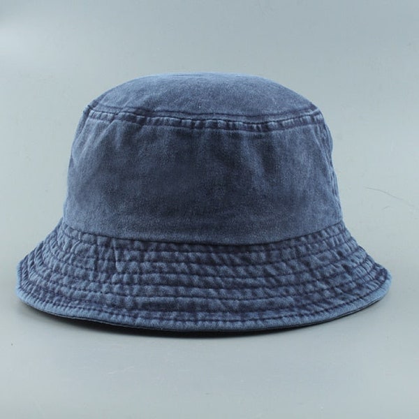 Denim Bucket Hat Etsy