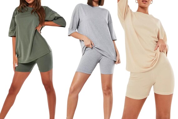 Plain Co Ord T-shirt Shorts Set 