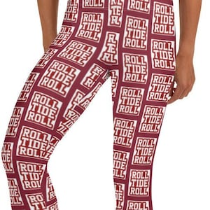 R * ll Tide Leggings ~ Damen Kuschelige Kleidung Niedlich Alabama College Football Sport Fan Dehnbare Enge Hose | Athleisure Style Tailgating für Sie
